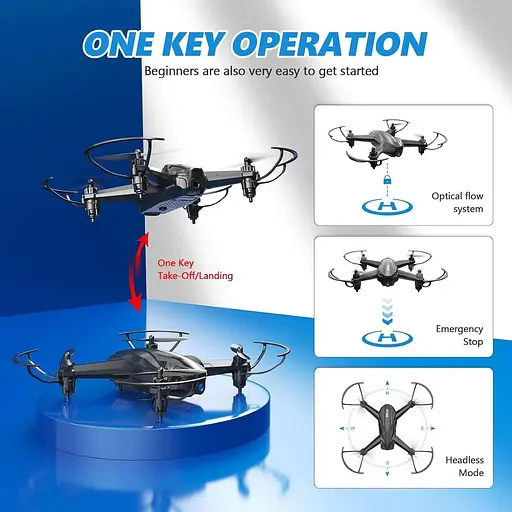 Дрон RC Drone Quadcopter WiFi Live Transmission із камерою 1080P із сумкою для перенесення - фото 7