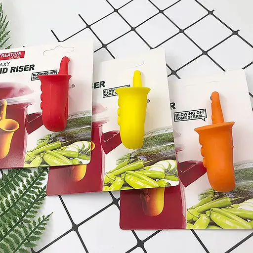 Силіконовий підйомник підставка для кришки каструлі для виходу пари, Kitchen Master Жовтий 85941 - фото 8