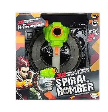 Пистолет FJ 9015, автоматический барабан, 32 резиновых снаряда в наборе, в коробке (6990410411487) - фото 1