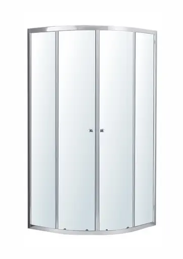 Душевая кабина угловая Eger Ozala 90x90 раздвижная прозрачное стекло без поддона хром 599-514, прозрачный, хром - фото 1