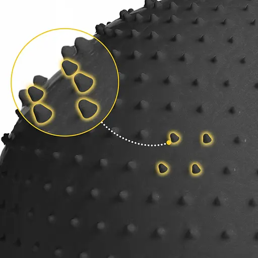 Мяч для фитнеса (фитбол) 4FIZJO 65 см массажный Anti-Burst 4FJ0618 Black (P-5905973400237) - фото 7