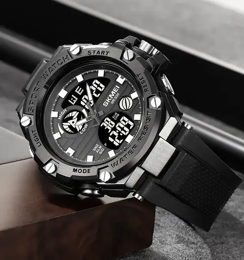 Часы мужские наручные спортивные Skmei 2119 (Черный) - фото 4