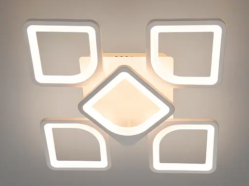 Сучасна стельова світлодіодна люстра в спальню з ІЧ пультом, 72 Вт - фото 2