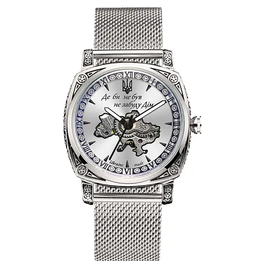 Наручний годинник чоловічий 021-3D Де би не був Silver-White Mesh Awarder acs0031953 - фото 1