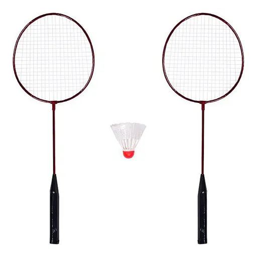 Дитячий набір для гри в бадмінтон Бадмінтон в сітці Червоний/Чорний - фото 1