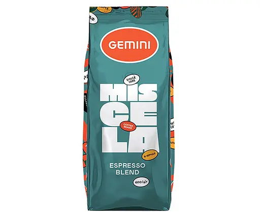 Кофе в зернах Gemini Miscela Espresso 1 кг (ящик 8 кг) - фото 2