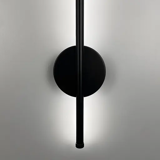 Видовжене чорне LED бра 60 см Арт. W 007/600 BK Line F - фото 3