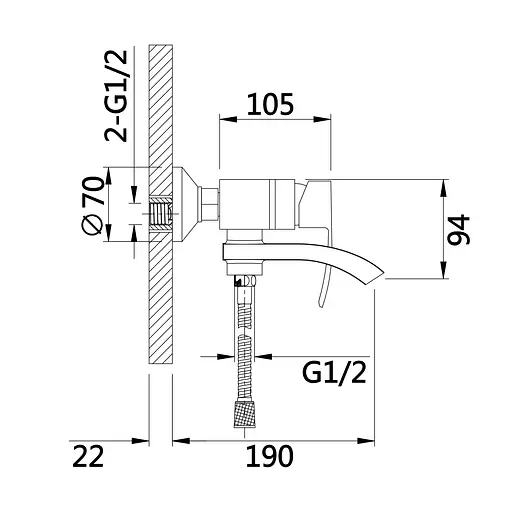 Змішувач для ванни Qtap Swan Cascada з поворотним виливом (з душовим гарнітуром) QTSWA260CRM45565 Chrome - фото 2
