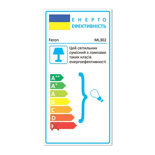 Накладний світильник Feron ML302 під лампу чорний - фото 2