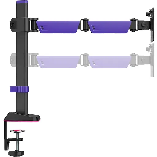 Настільне кріплення для монітора Gamepro MAG101V RGB 17`-40` Black/Violet [148276] - фото 7