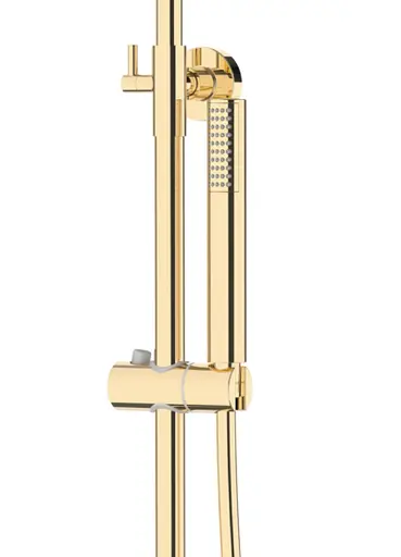 Душова система Corsan Lugo gold з термостатом та виливом CMN01TGLW, Золотий - фото 6