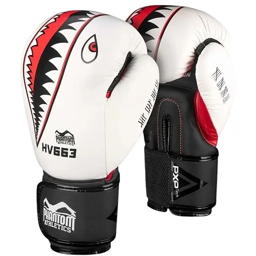 Рукавиці боксерські Phantom Athletic Fight Squad Schwarz White - 12 унцій - фото 1