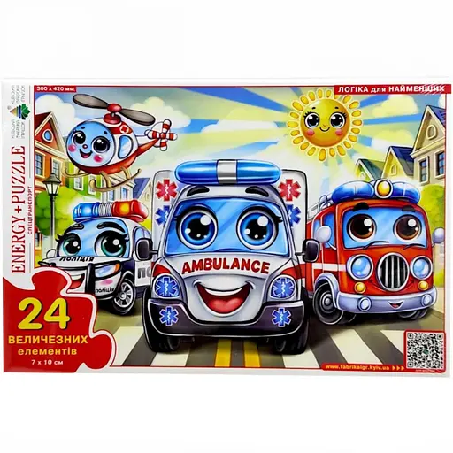 Пазл дитячий Спецтранспорт 88274, 24 великих елементи