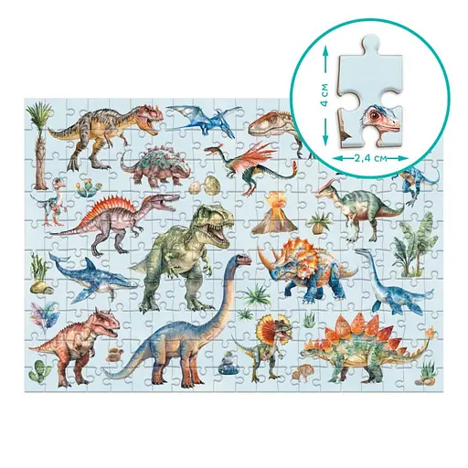 Детский пазл Монтессори "Динозавры" DoDo Toys 200631, 200 элементов - фото 3