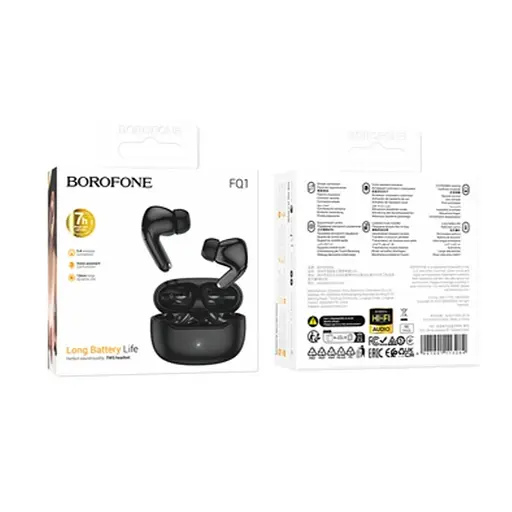 Бездротові навушники BOROFONE FQ1 Shine wireless BT headset Black - фото 2