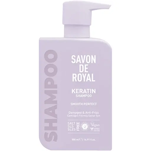 Шампунь Savon De Royal с кератином для гладкости волос 500 мл - фото 1