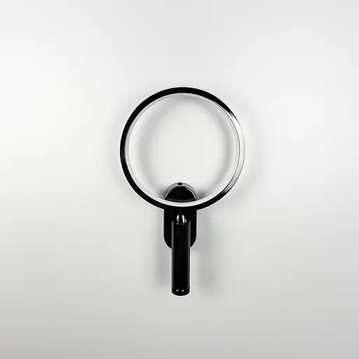 Бра в черном глянцевом корпусе со светодиодным кольцом и спотом Line F Арт. WB21/2 BK - фото 5