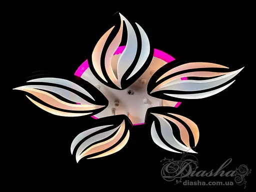 Світлодіодна люстра з димером та ЛЕД підсвічуванням потужністю 95W - фото 3