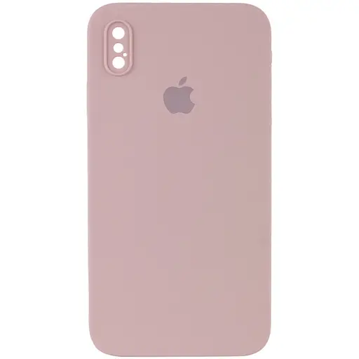 Чохол Epik Silicone Case Square Full Camera Protective AA для Apple iPhone XS Max 6.5 Рожевий/Pink Sand
