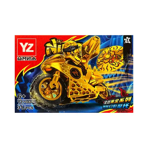 Конструктор Герои + игровая фигурка на мотоцикле, YZ7066, от 25+ деталей, (В ассортименте)