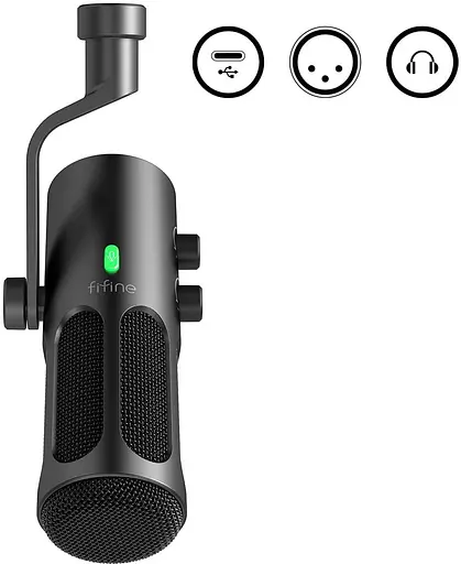 Мікрофон Fifine Tank 3 USB/XLR Black (Tank3) - фото 4