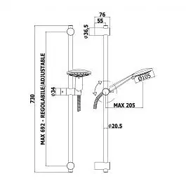 Набор смесителей 3-в-1 Paffoni Orange chrome SET_ORANGE3, Хром - фото 9