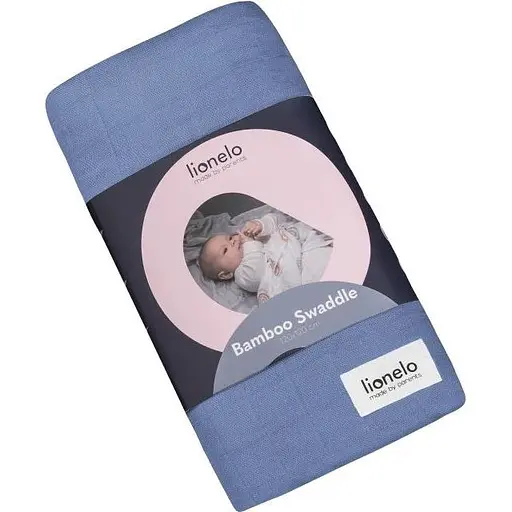 Пеленка Lionelo Bamboo Swaddle Blue Denim (LO-BAMBOO SWADDLE BLUE DENIM) - фото 1