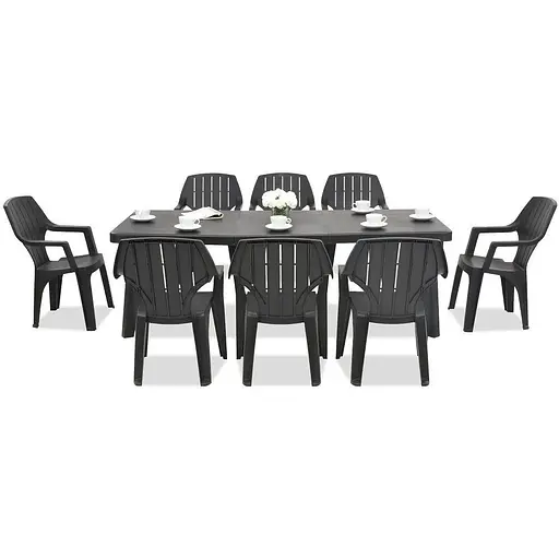 Стул садовый пластиковый Bica Alta графит - фото 7