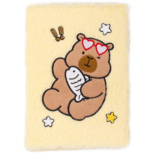 Блокнот плюшевий ZiBi Kids Line Capybara 16, А5 80 аркушів у клітинку, в асортименті (ZB.700037)