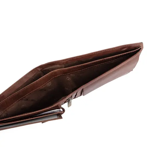 Кошелек мужской кожаный Peterson N992-BE-MOUN светло-коричневый Mountain Adventure - фото 5