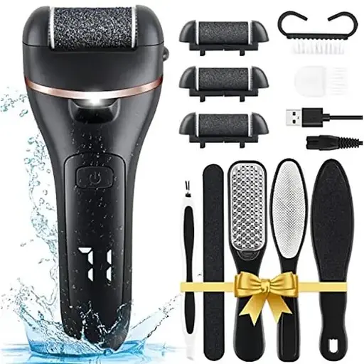 Електрична пемза для ніг LCD GRAB ZCA018 роликова пилка 12 в 1  + комплект пилочок в подарок - фото 1