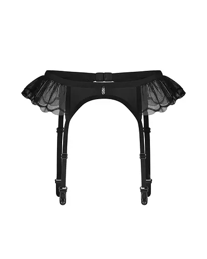 Пояс для панчіх Obsessive Stelisa 2XL/3XL (чорний) - фото 3