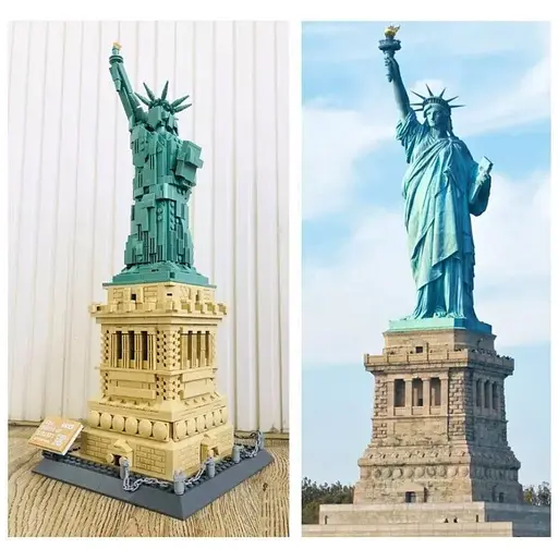 Конструктор Архитектура Wange 3D Статуя Свободы The Statue of Liberty для детей и взрослых 3Д 1409 деталей - фото 6