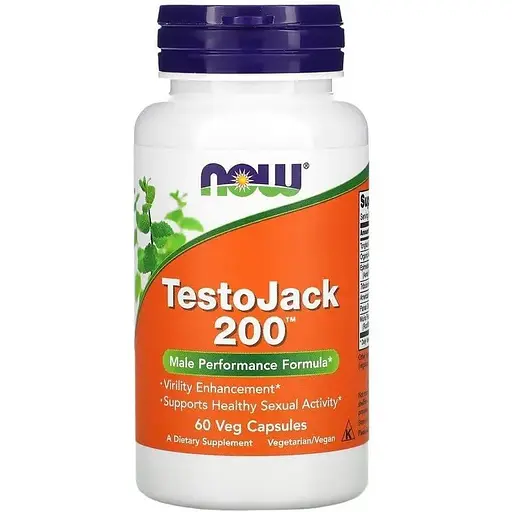 Стимулятор тестостерону NOW Testo Jack 200, 60 вегакапсул