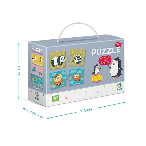 Обучающая игра-пазл "Мама и Малыш" DoDo Toys 300150, 24 элемента-12 пар - фото 5