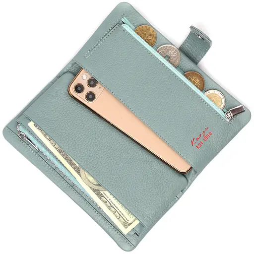 Женское кожаное портмоне KARYA 9.5х18.5х2 см acs0024050 - фото 5