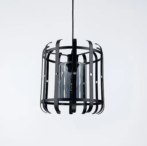 Підвісний світильник у стилі лофт з плафоном графіт або янтар Line.F Колір плафона Янтарний - фото 4