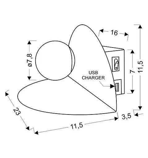 Настінний світильник Candellux 21-76038 ZENIT - фото 4