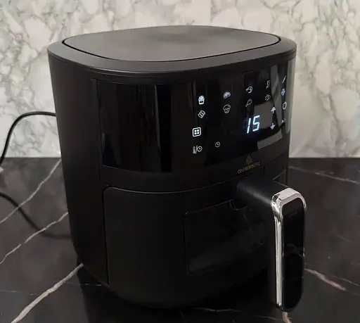 Аерофритюрниця безмасляна Crownberg CB-5551 на 5л електрична аерогриль з сенсорним керуванням 2000Вт Чорний - фото 2