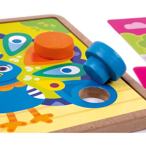 Дерев'яна мозаїка Roter Kafer Wooden mosaic with base. Zoo (RW4221) - фото 5