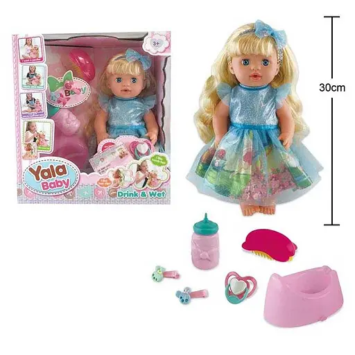 Лялька інтерактивна, YL2238J, 31 см, з аксесуарами, п’є з пляшечки, ходить на горщик - фото 2