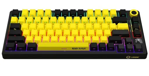 Клавиатура Lorgar KBP7075W Wireless Pro 75% Exploded Black Yellow EN/UA (LRG-KBP7075W-YL-US) - фото 1