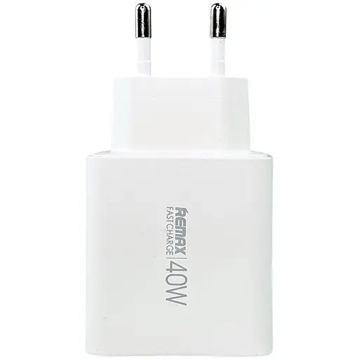 Зарядний адаптер Remax RP-U123 1A+2C Швидка зарядка для телефону 40Вт PD 1xType-A 2xType-C EC Білий