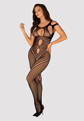 Бодістокінг Obsessive Bodystocking G322 S/M/L чорний - фото 3