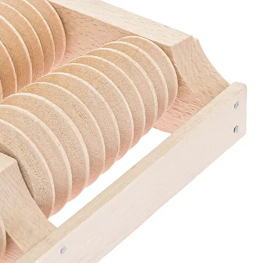 Масажер для стоп дерев'яний для профілактики плоскостопості та рефлекторного масажу на 4 ролики на дві ноги., Woodly 87033 - фото 5