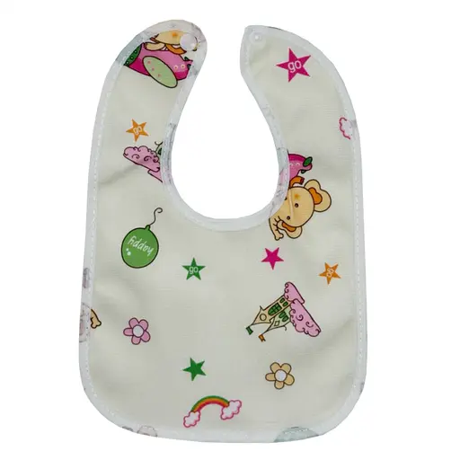 Дитячий тканинний слинявчик Mega Zayka MGZ-0600-6 на кнопці - фото 1