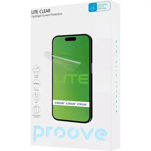 Защитная пленка гидрогелевая Proove Hydrogel Screen Protective Lite Gloss Size S глянцевая [68931] - фото 1