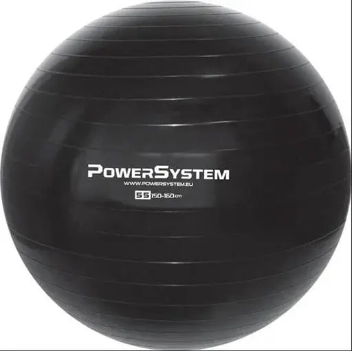 М'яч для фітнесу (фітбол) Power System PS-4011 Ø55 cm PRO Gymball Black (4011BK-0) - фото 1