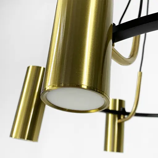 Подвесная латунная люстра ZION на 8 спотов Line.F MJ 129/8 BK+AB - фото 6