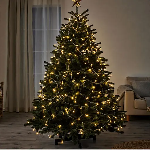 Новорічна гірлянда GarlandoPro 18 м 180 LED білий провід Жовте світло W180LED18MWY - фото 3